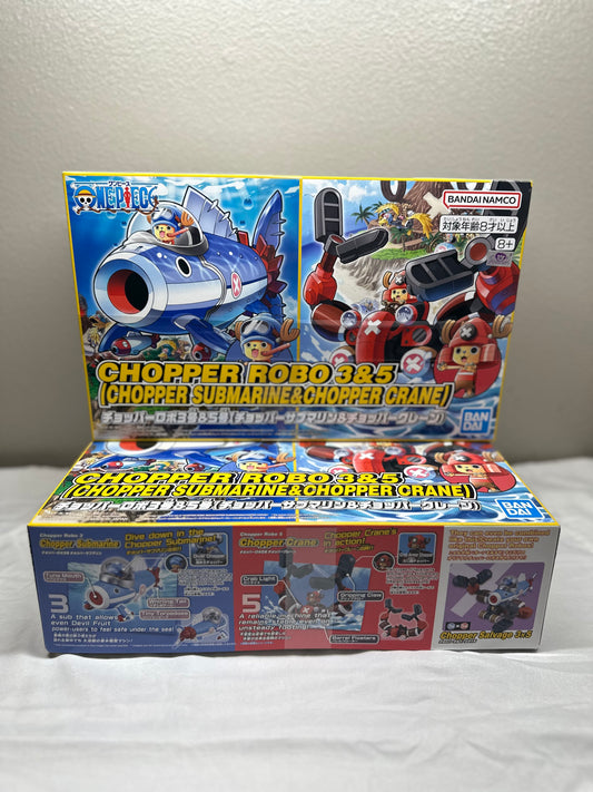 One Piece Chopper Submarine Robot 3 and Chopper Crane Robot 5 Model Kit