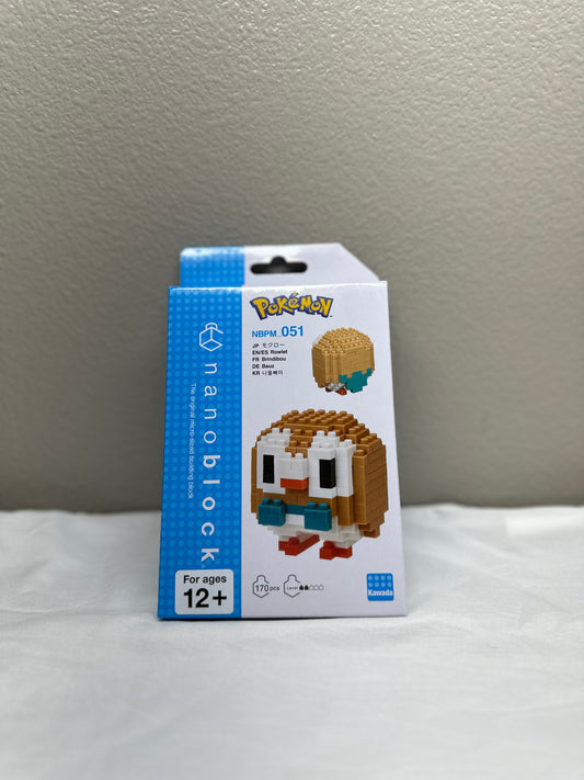 Pokemon Rowlet Nanoblock Constructible Figure